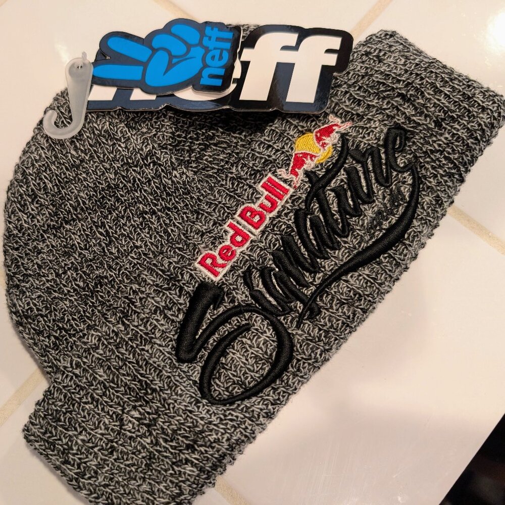 NEFF RED BULL Signature Series Snow Boundaries Snowboarding Promo Knit Beanie